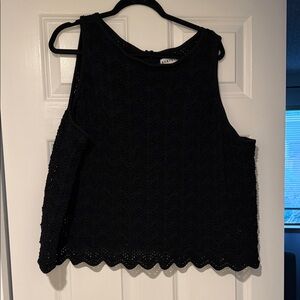 Ava & Viv Black Crochet Lace Tank